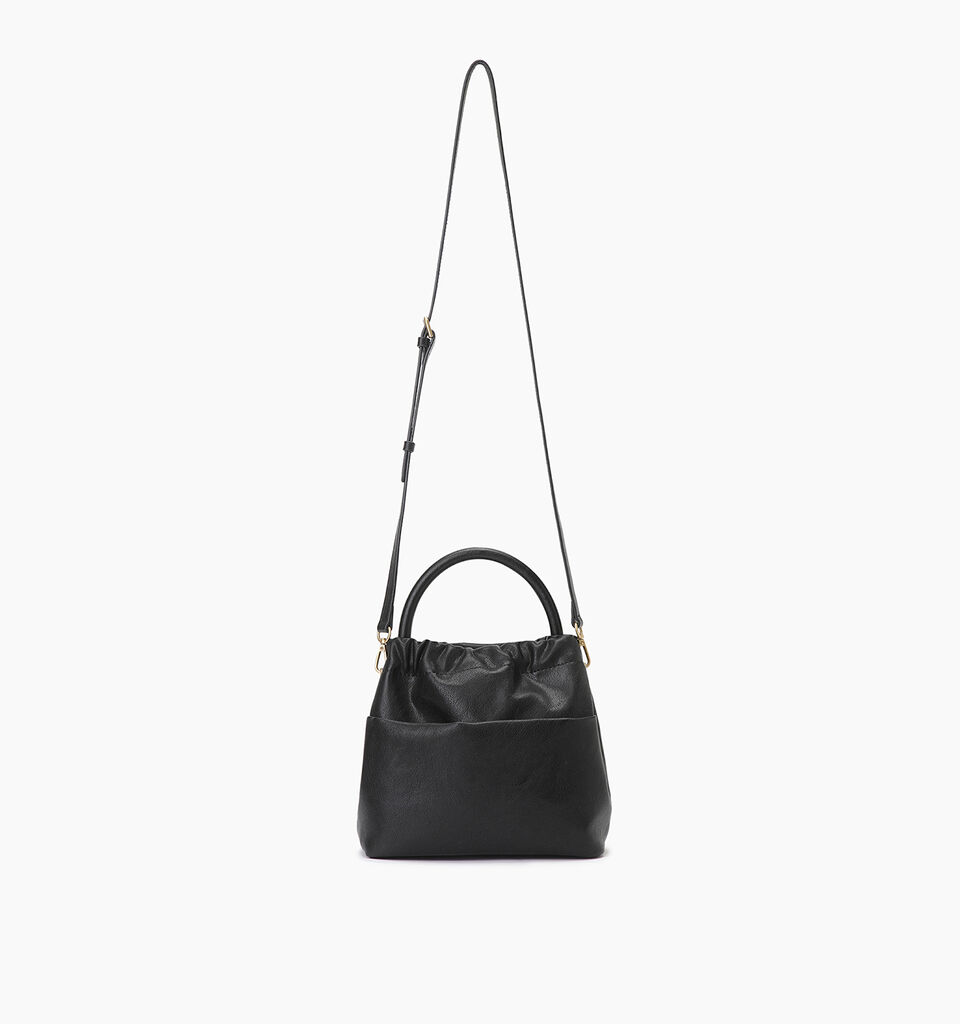 Black shoulder bag with rouching - null - Black | Sisley K image number 1